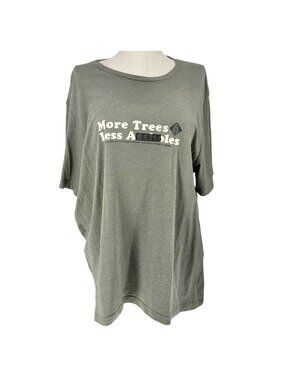More Trees Less A$$h0les Alaska Graphic Tee 3XL Green Cotton Blend Bella+Canvas